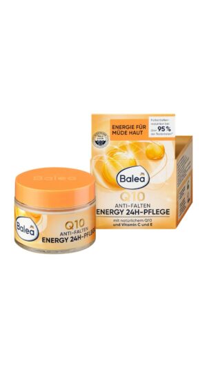 Crème Visage Anti-Rides Énergie 24H Q10, 50 ml