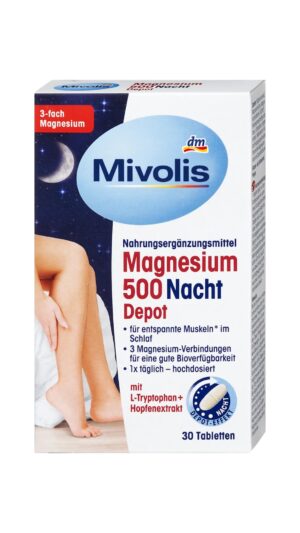 Mivolis Magnesium 500 Dépôt Nuit, 30 comprimés, 43 g