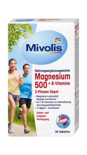 Magnésium 500 + Vitamines B 2-Phase Depot, 30 comprimés, 45 g