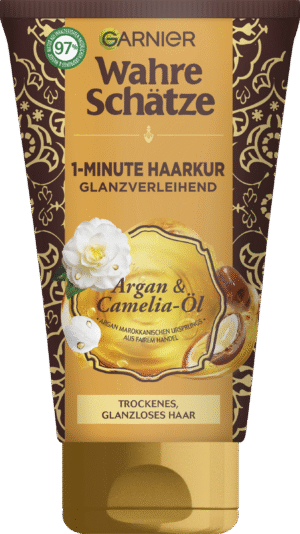 Soin capillaire 1 minute à l'huile d'argan et de camélia pour une brillance accrue