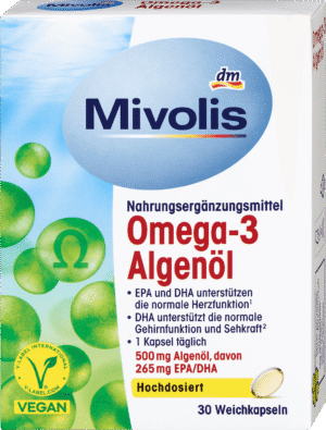 Capsules d'huile d'algues oméga-3 30 pièces, 21,6 g